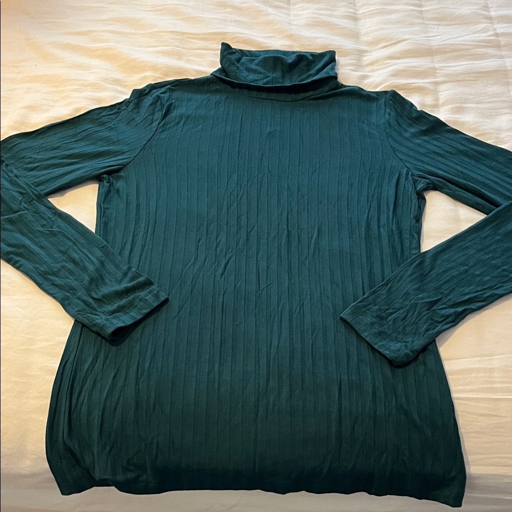 Banana Republic Teal Ribbed Knit Top